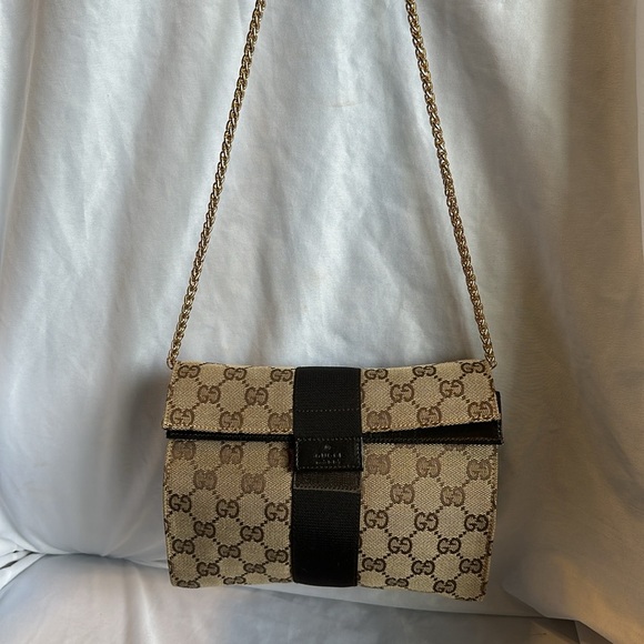 EUC: Authentic Vintage Gucci Clutch bag: Chain not included. No call outs:clean - Picture 8 of 8